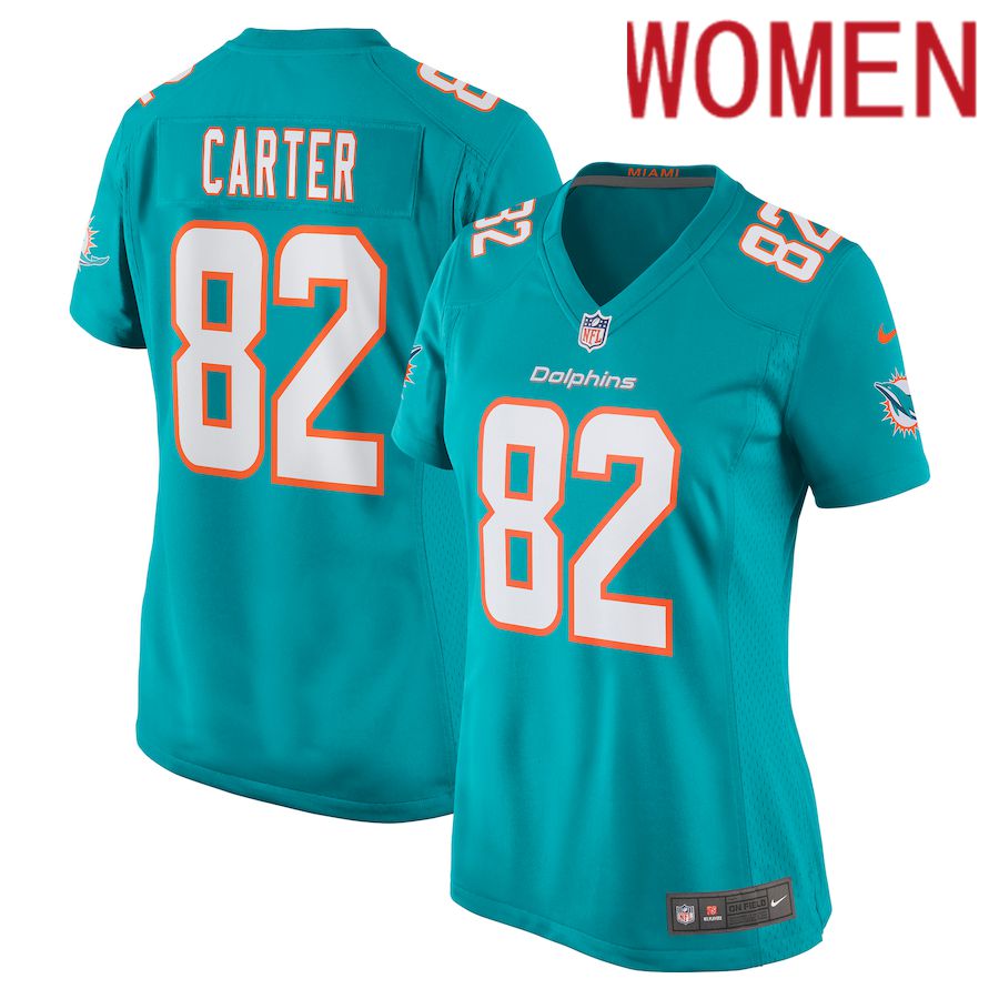 Cheap Women Miami Dolphins 82 Cethan Carter Nike Green Game NFL Jersey